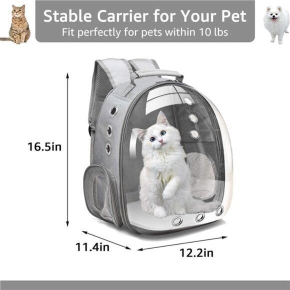 Bubble Carrying Bag for Small Medium dogs Cats,Space Capsule Pet Hiking backpack - Picture 2 of 7